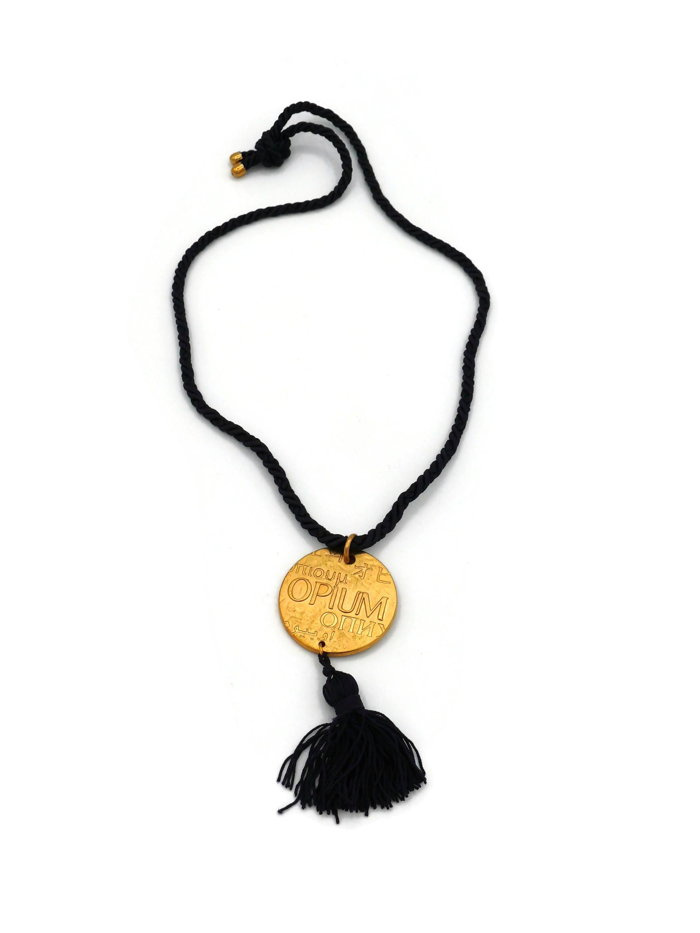 YVES SAINT LAURENT YSL Vintage Opium Pendant Necklace For Sale 1