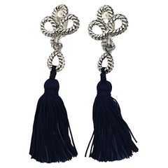 Yves Saint Laurent YSL Orecchini pendenti con nappe Vintage Passementerie