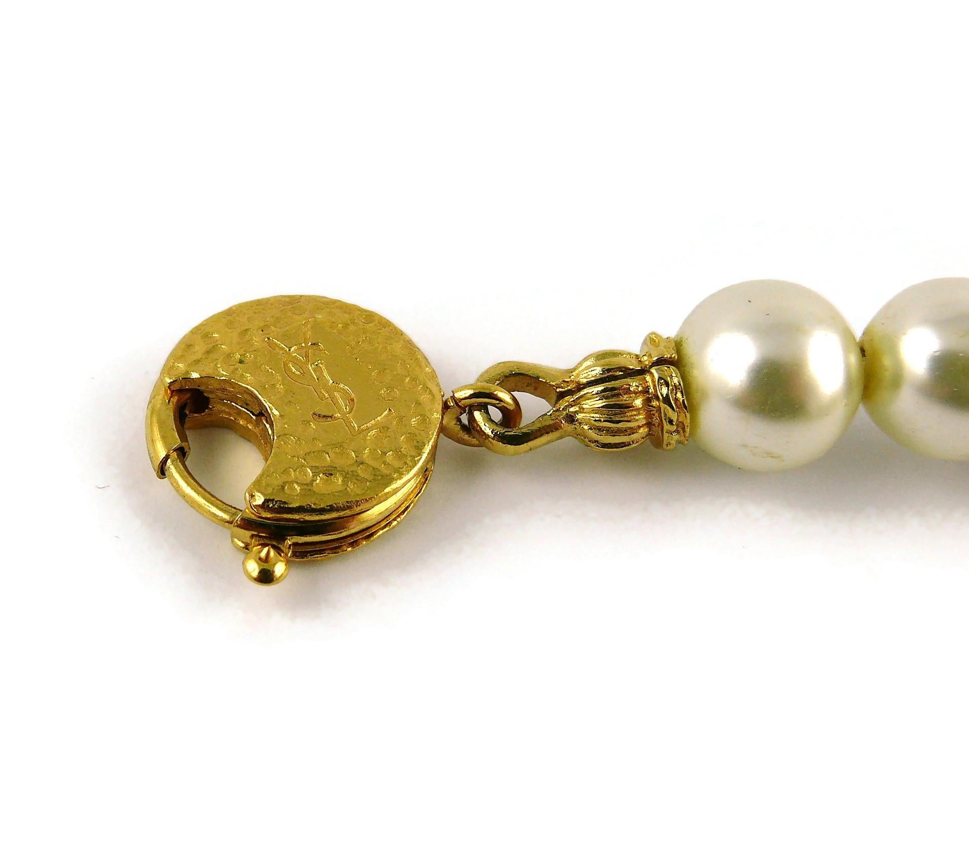 Yves Saint Laurent YSL Vintage Pearl Necklace 5