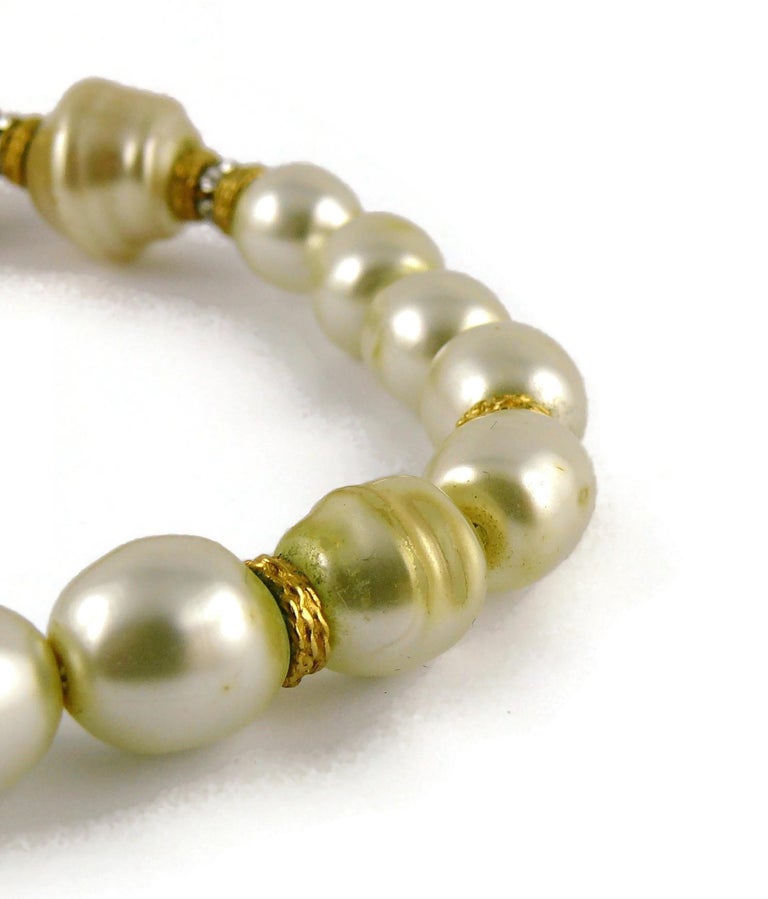 Yves Saint Laurent YSL Vintage Pearl Necklace at 1stDibs ysl pearl