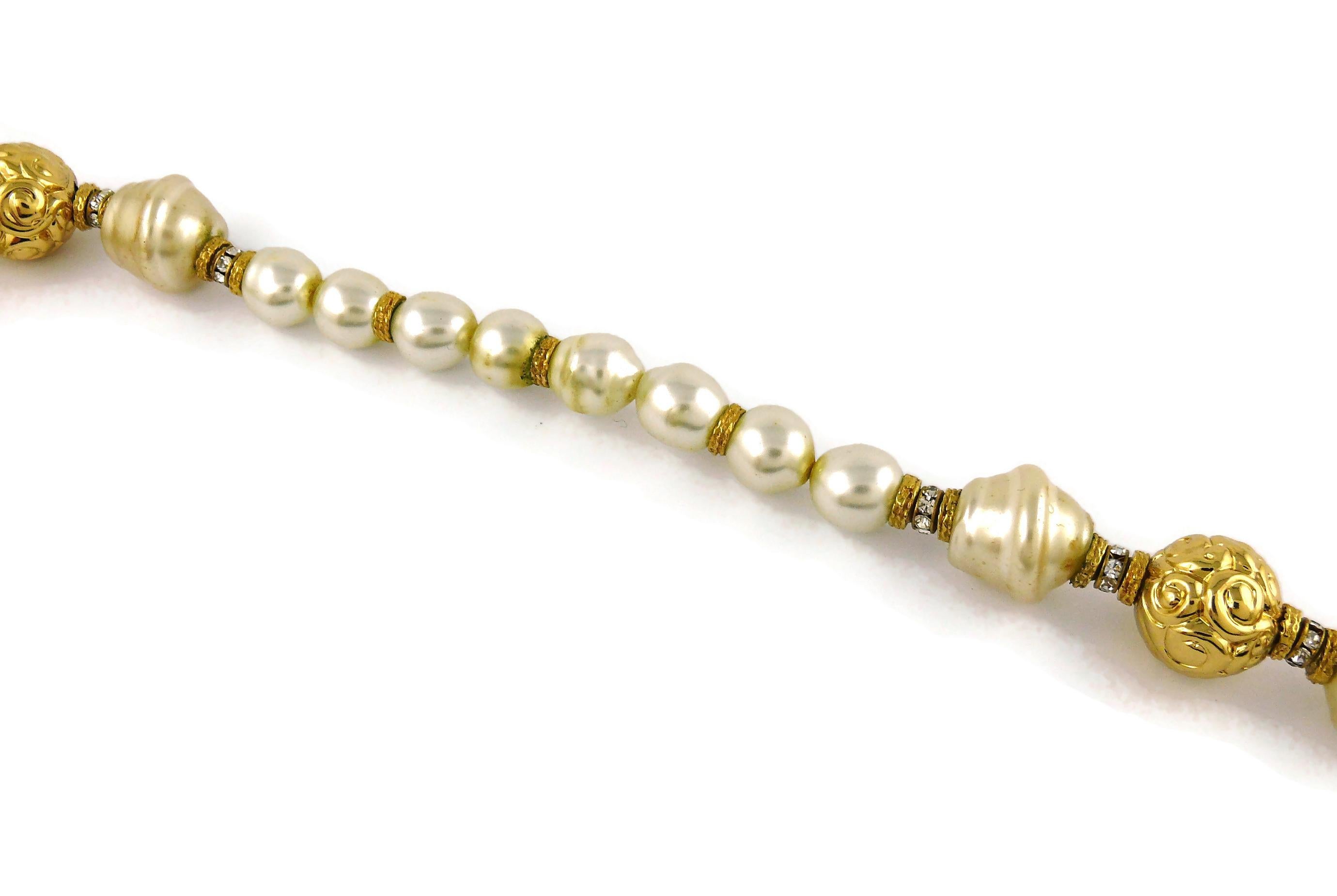 Yves Saint Laurent YSL Vintage Pearl Necklace 1