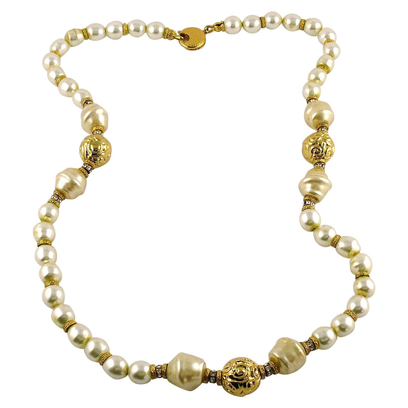 Yves Saint Laurent YSL Vintage Pearl Necklace