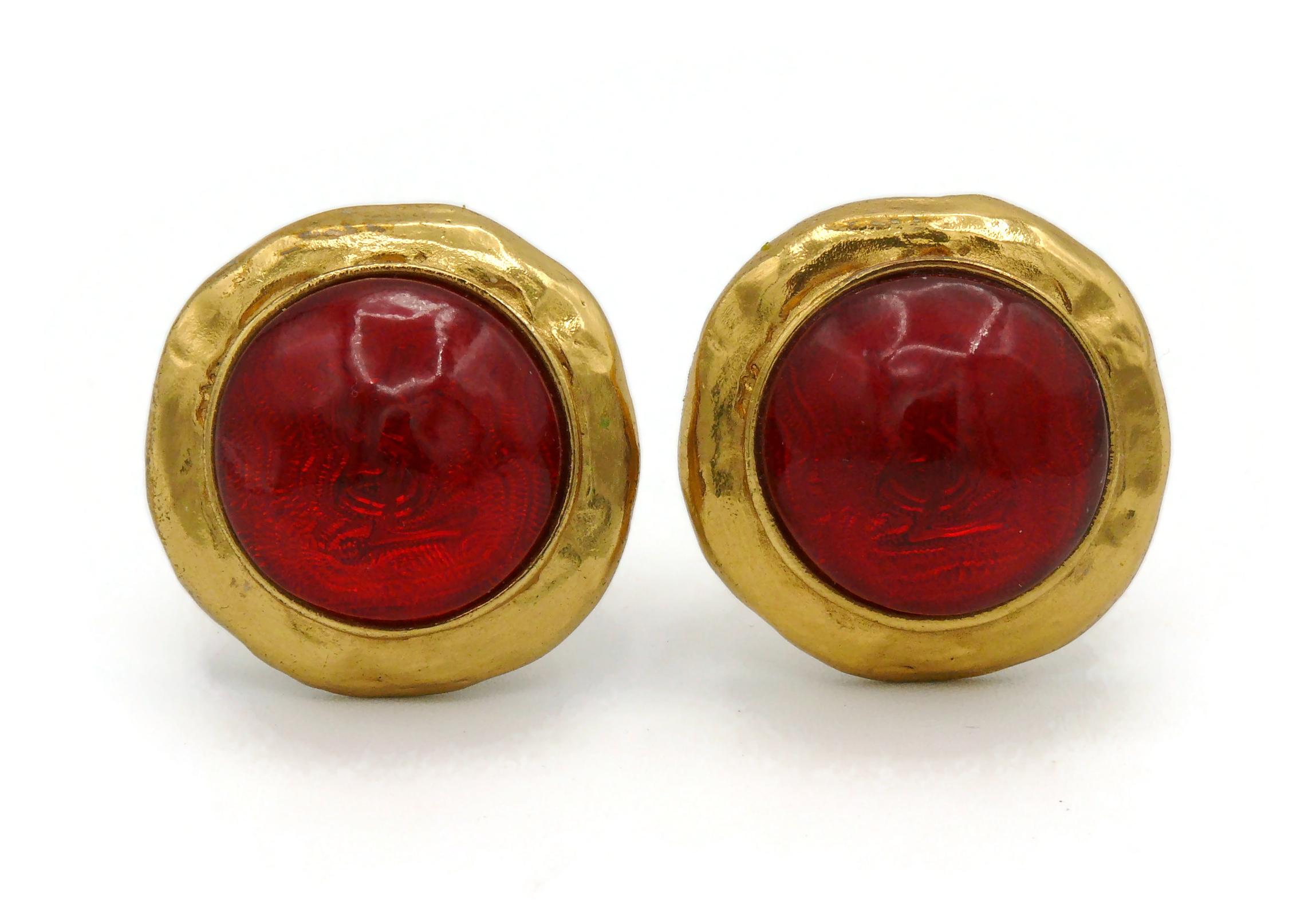 vintage red earrings