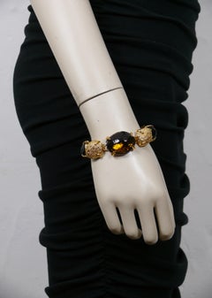 YVES SAINT LAURENT YSL Vintage Stone Nugget Bracelet