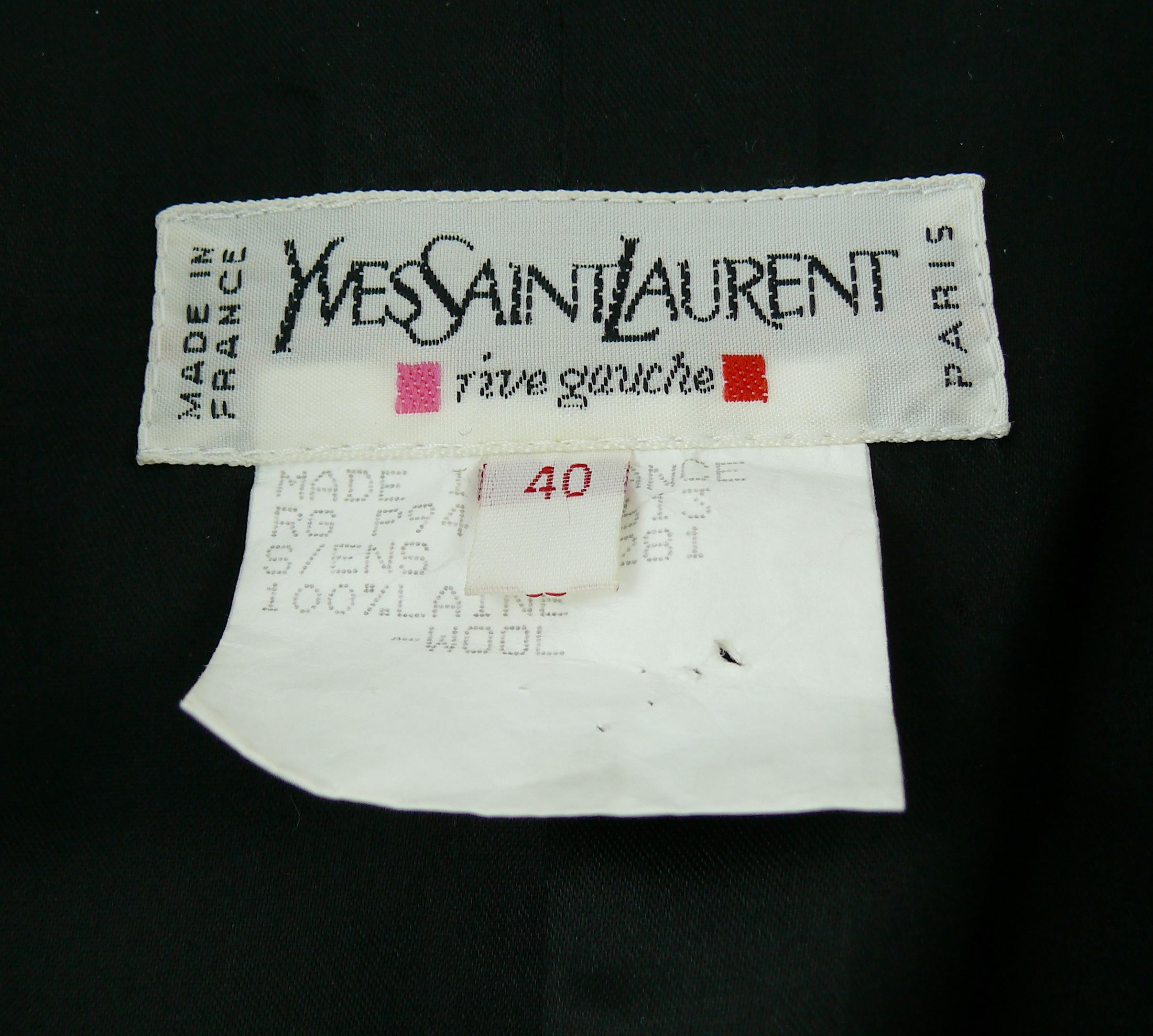 Yves Saint Laurent YSL Vintage Tuxedo Tailcoat In Excellent Condition For Sale In Nice, FR