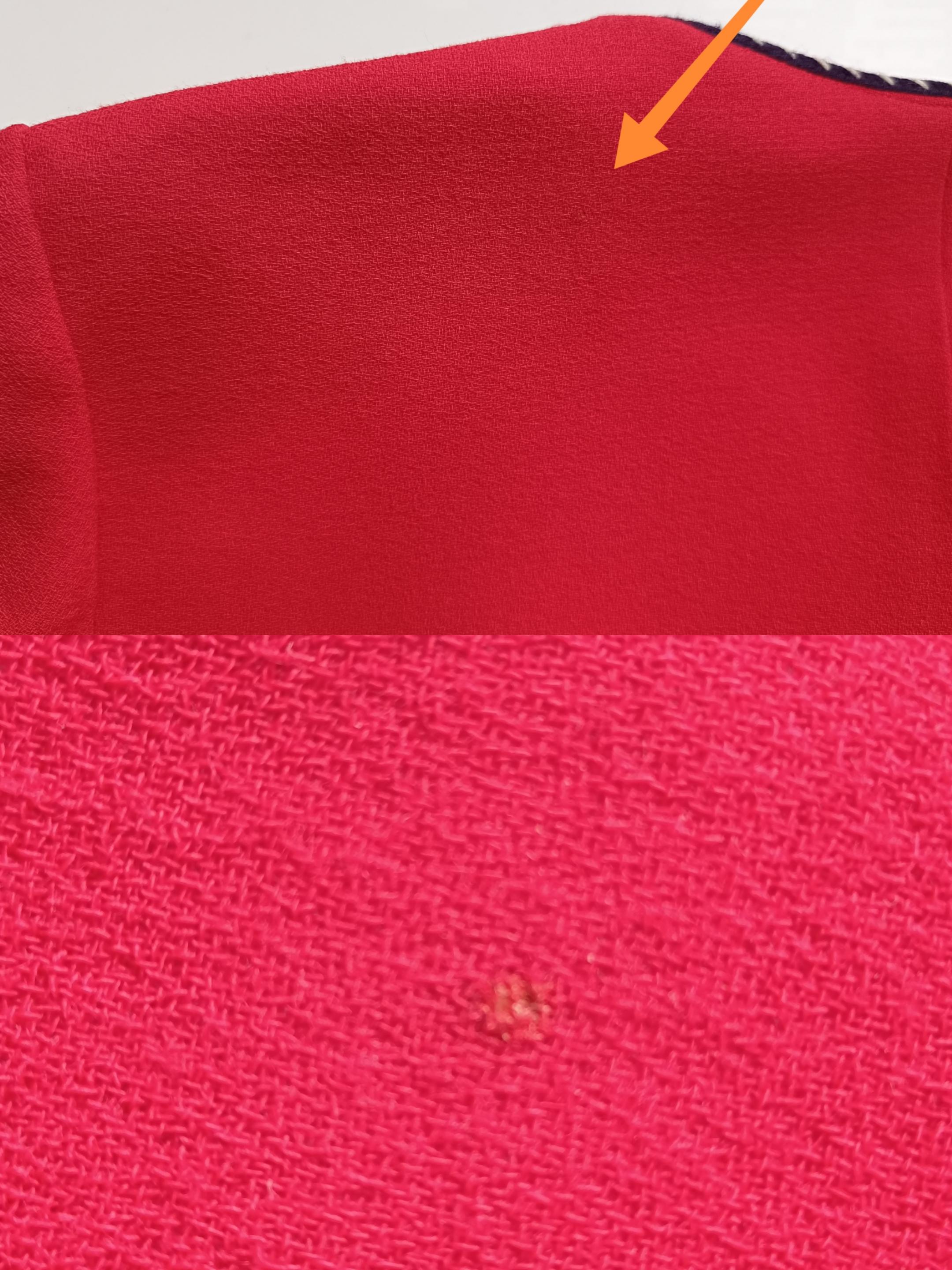 Yves Saint Laurent YSL Vintage Blazer / Giacca in lana rossa con finiture a contrasto in vendita 12