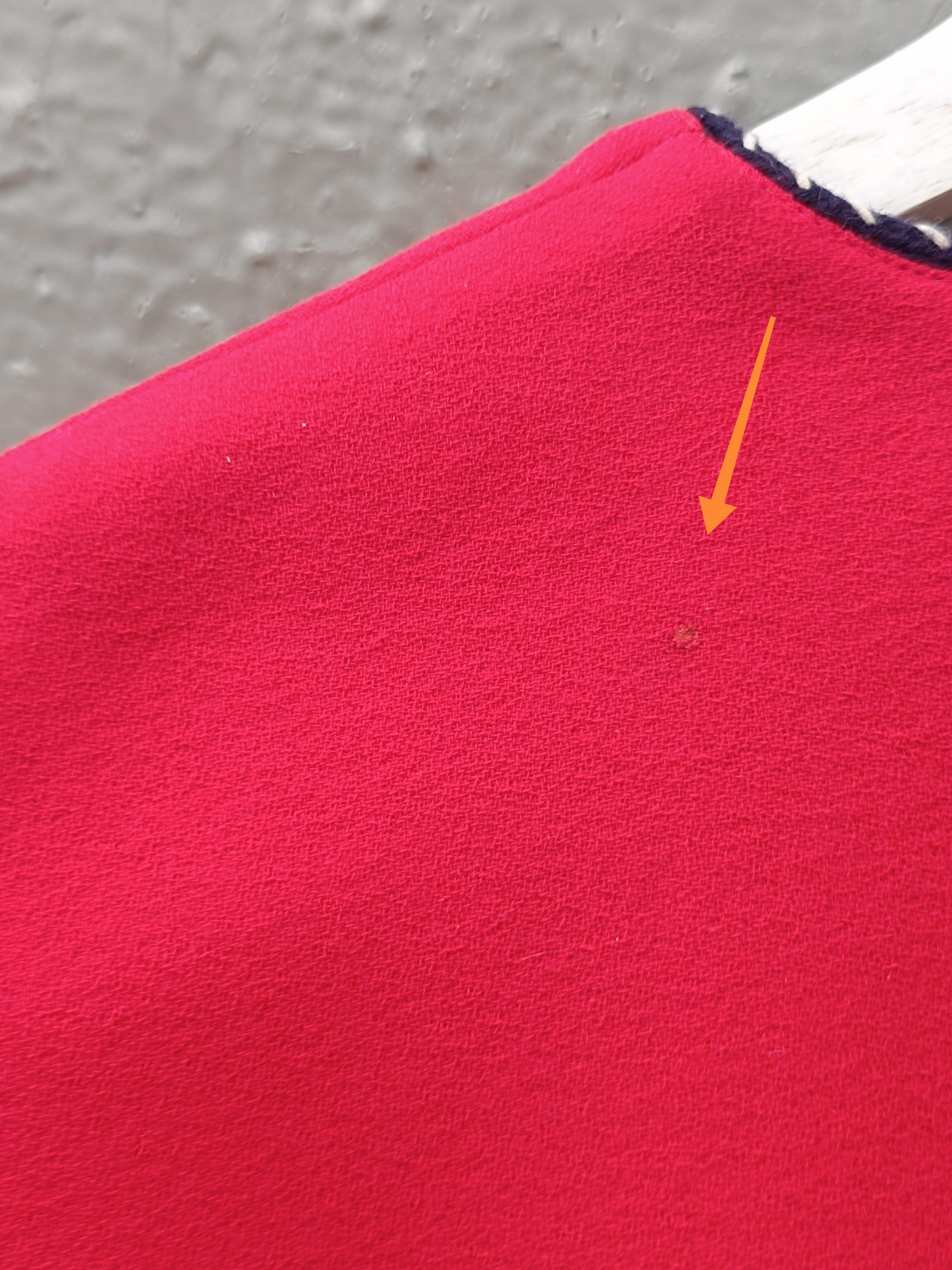 Yves Saint Laurent YSL Vintage Blazer / Giacca in lana rossa con finiture a contrasto in vendita 14