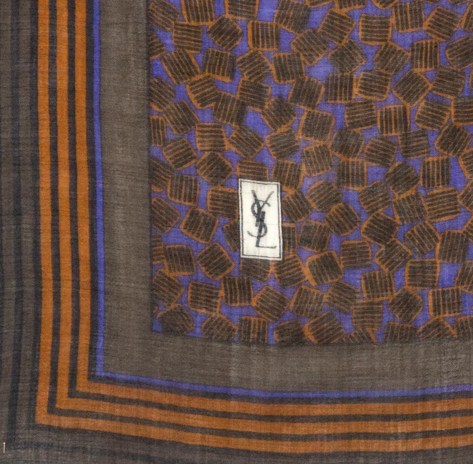 Yves Saint Laurent YSL Wool and Silk Scarf For Sale 1