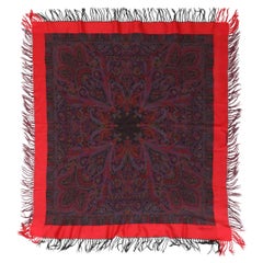 Bufanda Yves Saint Laurent YSL Lana Paisley Morado
