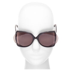 Yves Saint Laurent YSL6328S occhiali da sole quadrati con lente nera svasata e logo laterale