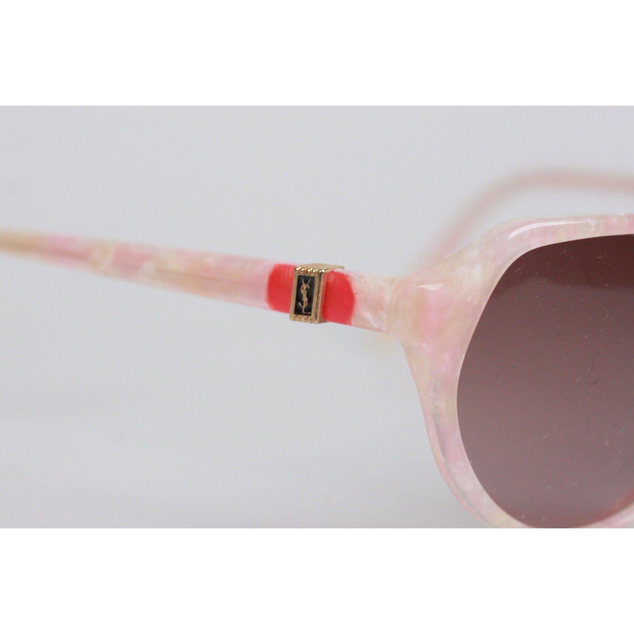 Yves Saint Laurent Yves Saint Laurent Vintage Pink Sunglasses Mod. Priam 54mm In Excellent Condition In Rome, Rome