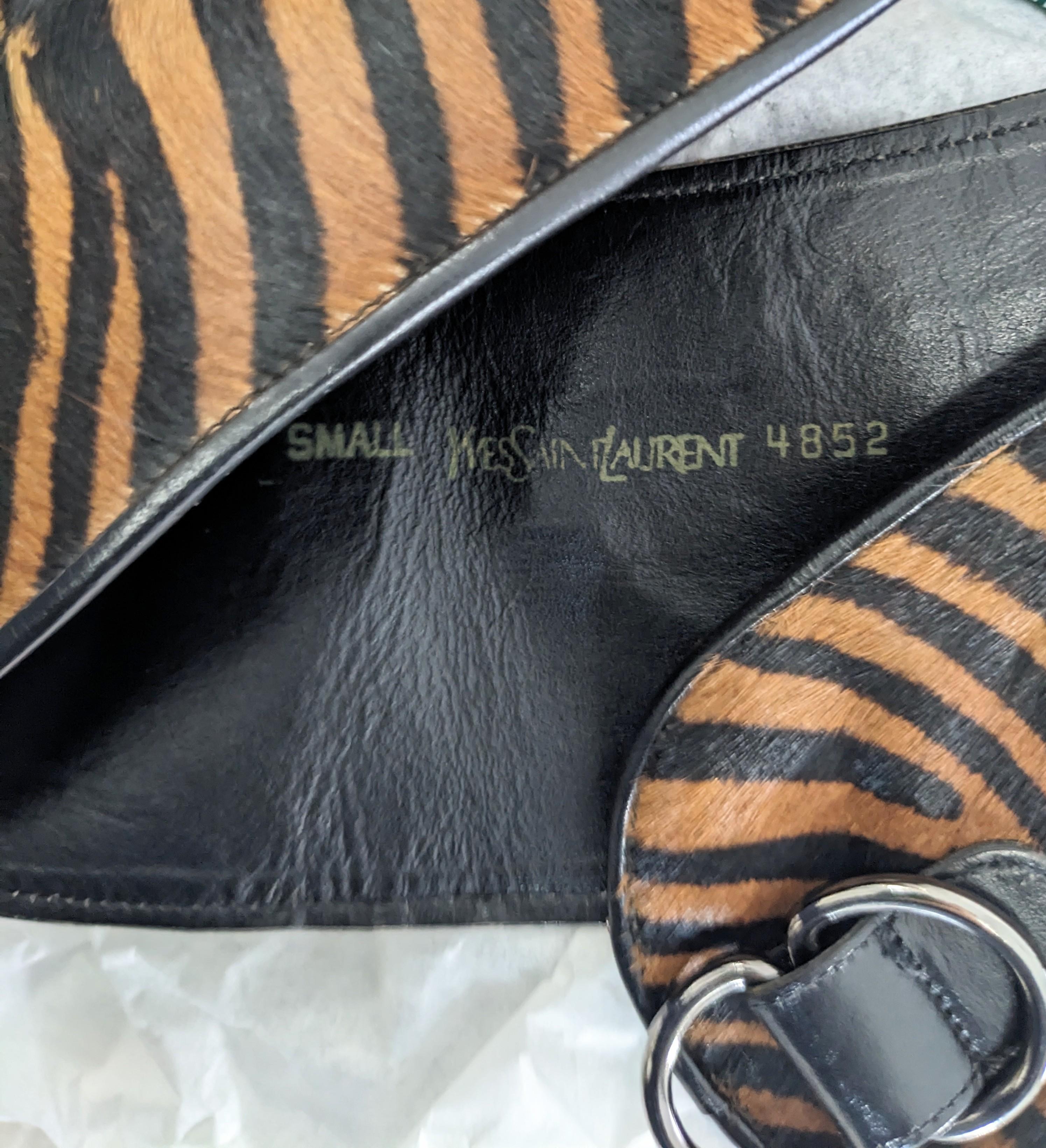 Yves Saint Laurent Zebra Print Waist Belt For Sale 3
