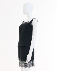 Yves Saint Laurent	F/W 1994 Black Lace Set Skirt and Top