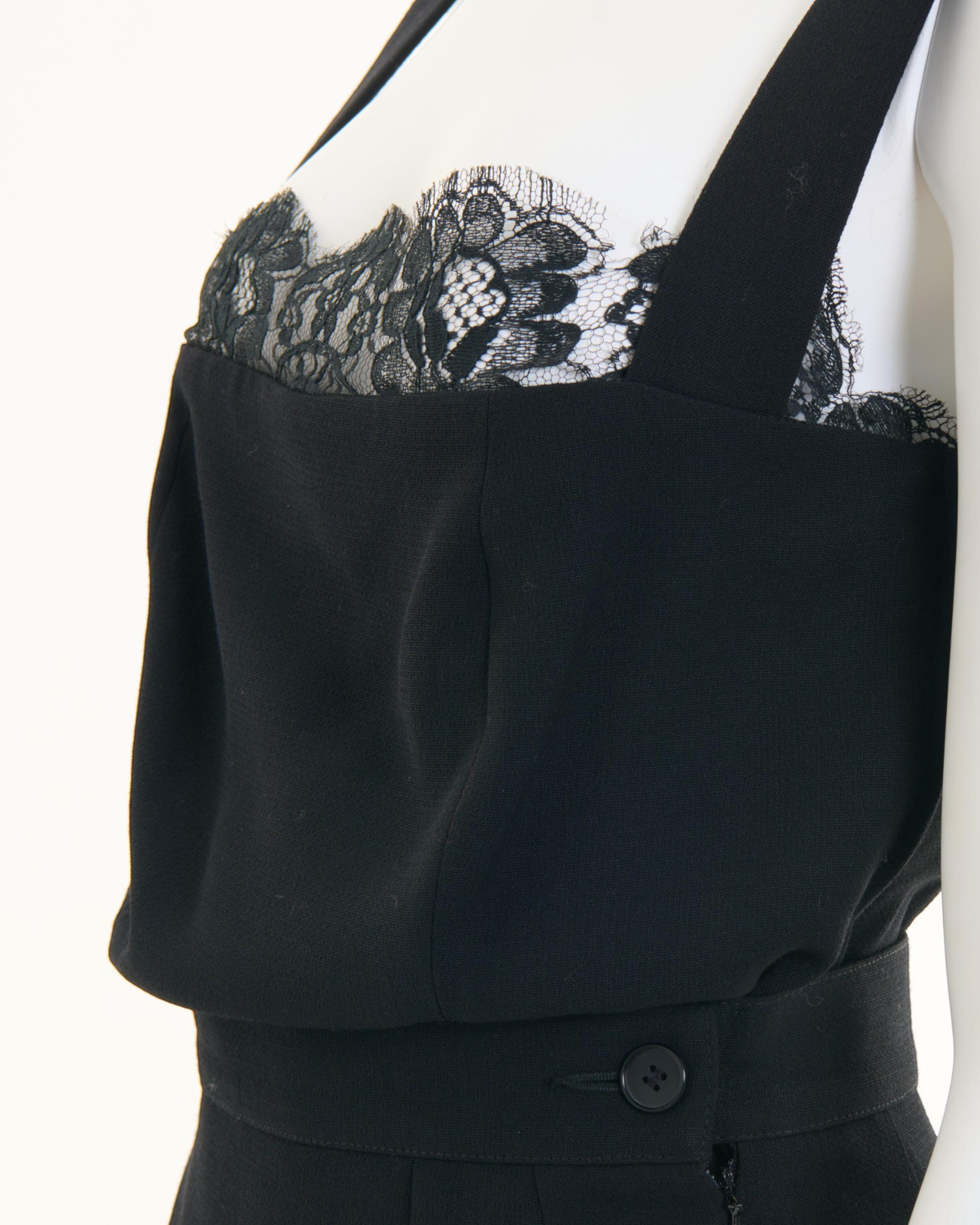 Yves Saint Laurent	F/W 1994 Black Lace Set Skirt and Top For Sale 3