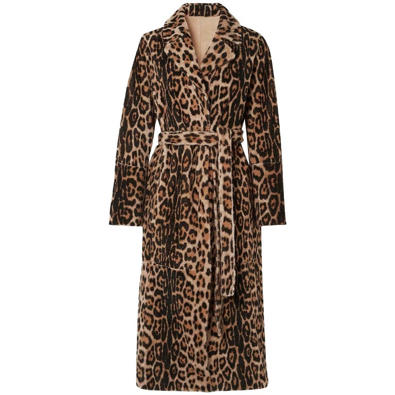 Yves Saloman Lacon Reversible Leopard Print Shearling Coat For Sale at  1stDibs