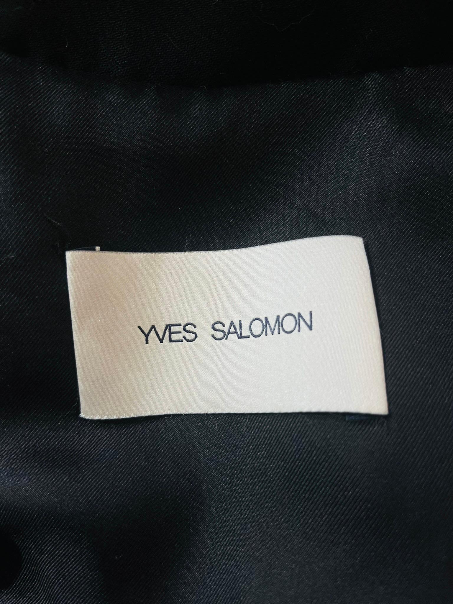 Yves Salomon Aztec Print Mink Fur Coat For Sale 1