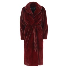 Yves Salomon Belted Mink Fur Coat Fr 40 Uk 12