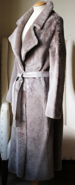 Yves Salomon Belted Shearling Coat