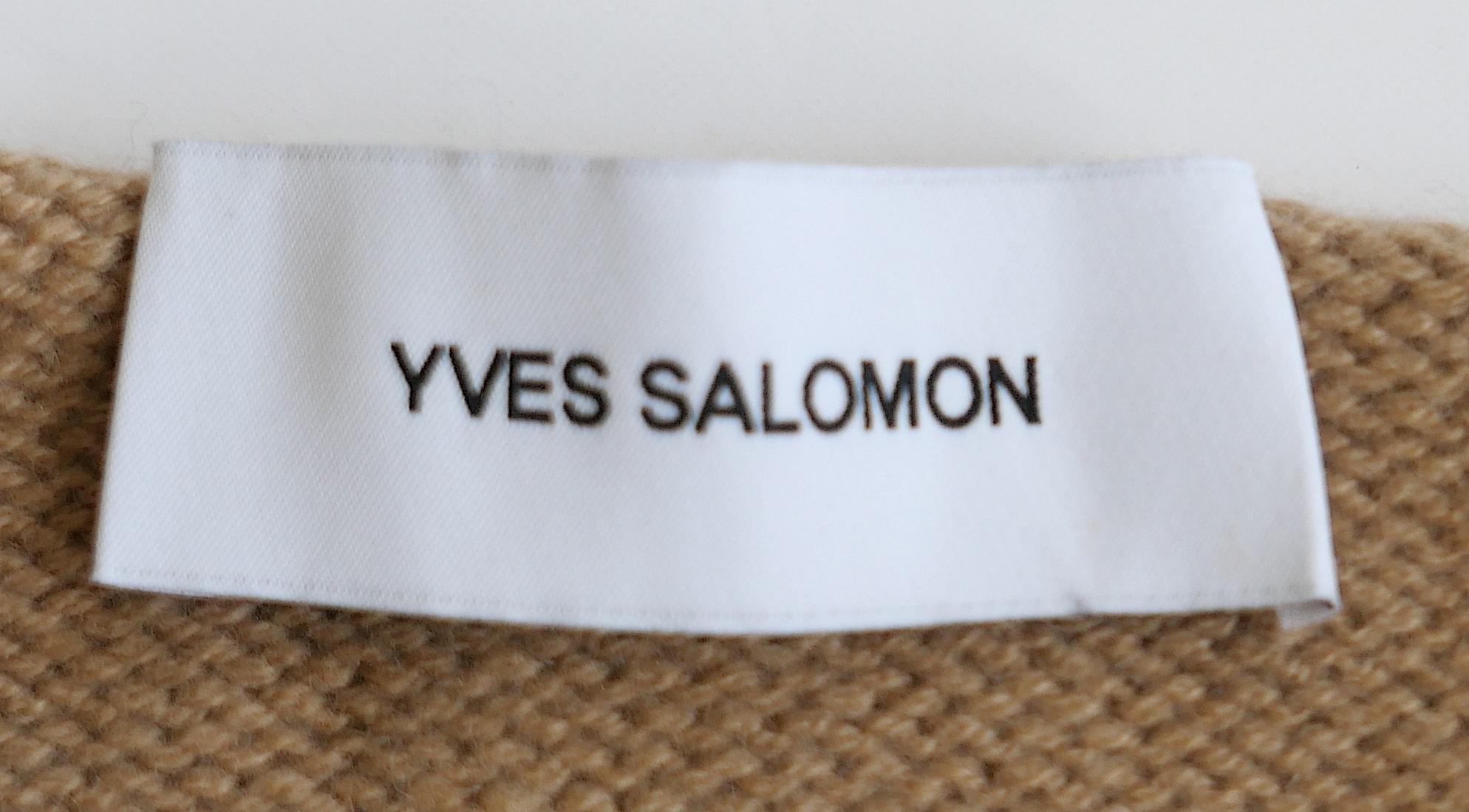 Bufanda triangular de cachemira Yves Salomon NWT Marrón en venta