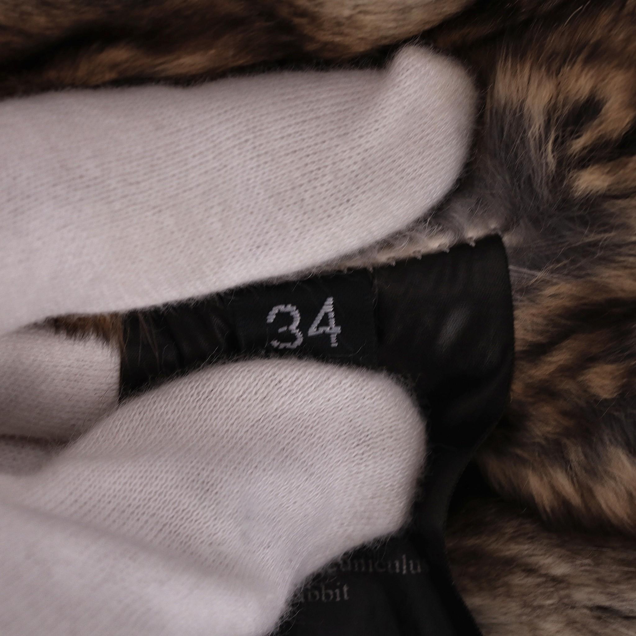 Yves Salomon Coyote & Kaninchenpelz gefütterte Armee Parka Jacke im Angebot 3