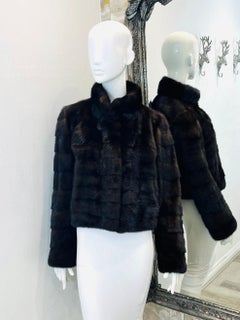 Yves Salomon Cropped Mink Fur Coat