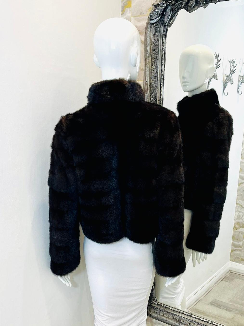 Women's Yves Salomon Cropped Mink Fur Coat
