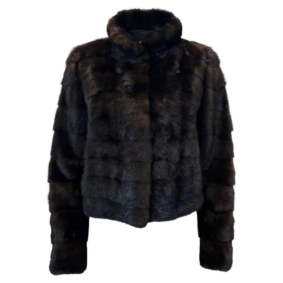 Yves Salomon Cropped Mink Fur Coat