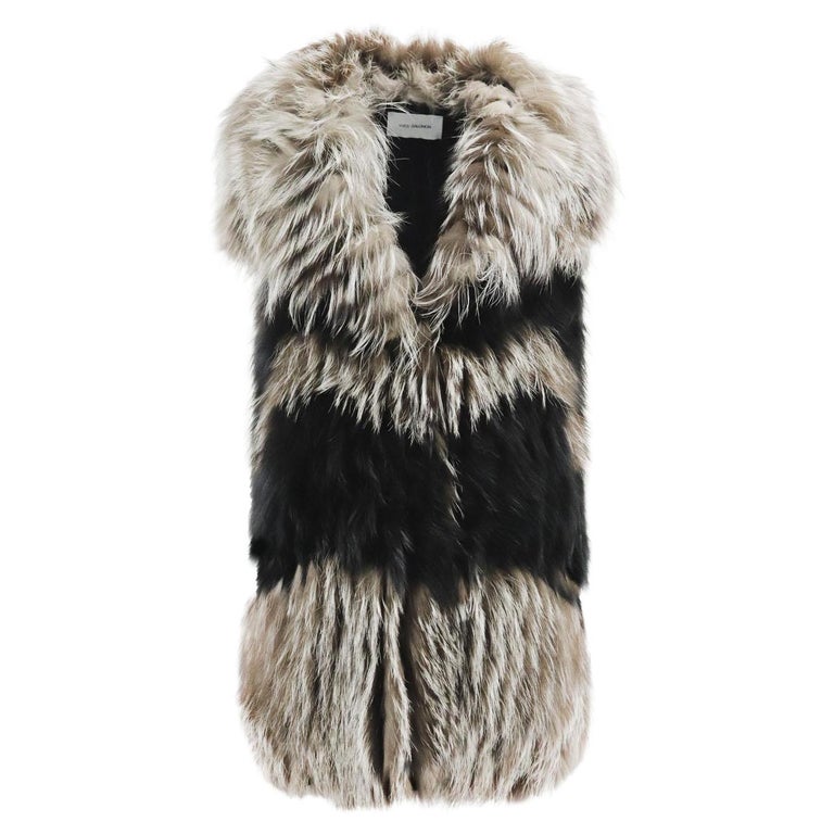 Yves Salomon Fox Fur Gilet Fr 36 Uk 8 For Sale at 1stDibs