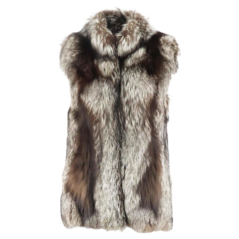 Yves Salomon Fox Fur Gilet FR 38 UK 10 For Sale at 1stDibs