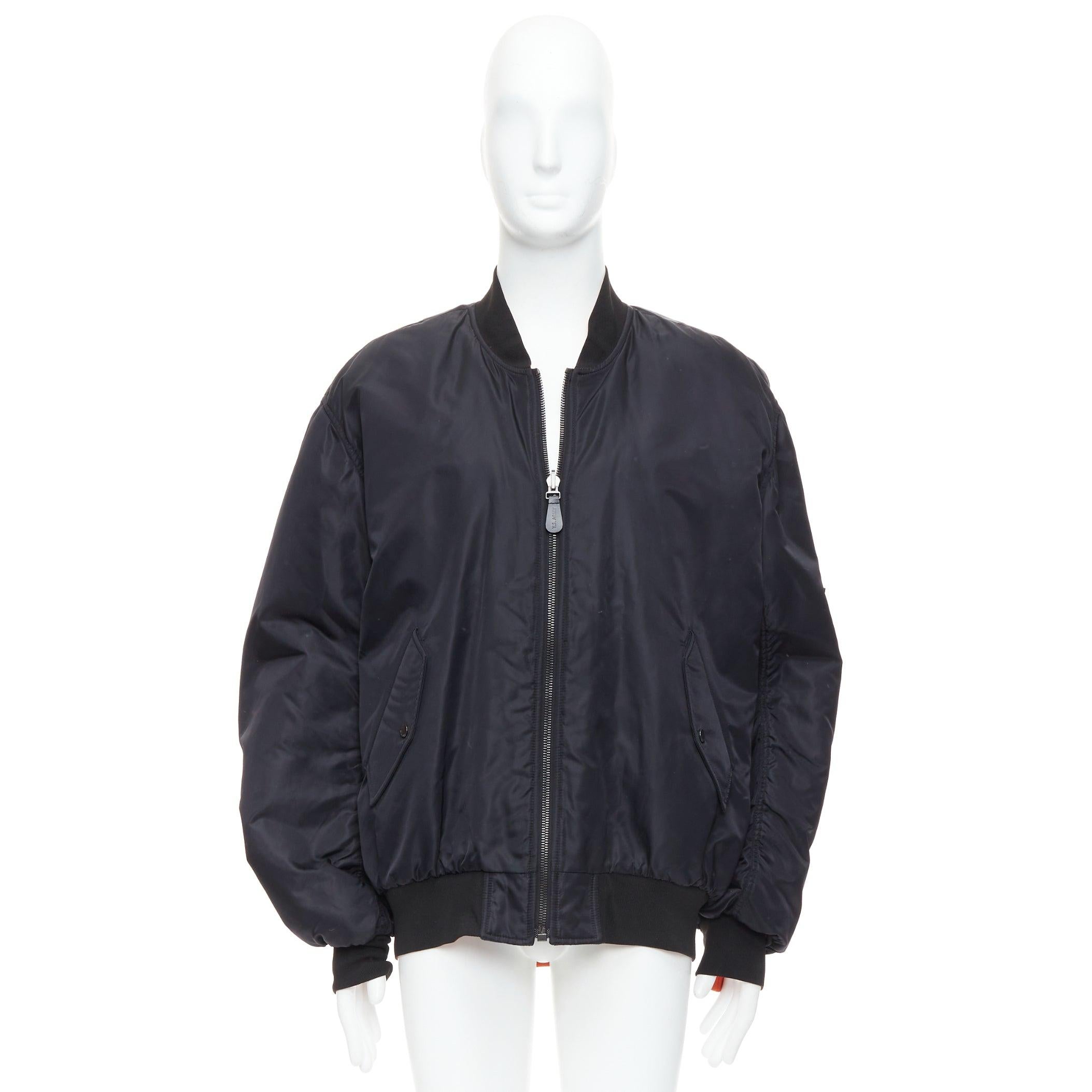 YVES SALOMON HOMME Chaqueta bomber oversize forrada de piel auténtica marrón FR46 S en venta 5