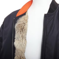 YVES SALOMON HOMME Chaqueta bomber oversize forrada de piel auténtica marrón FR46 S