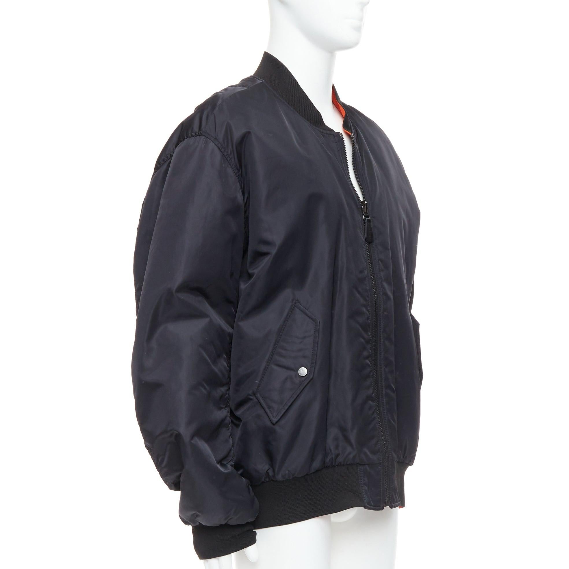 Men's YVES SALOMON HOMME brown genuine real fur lined oversized bomber jacket FR46 S