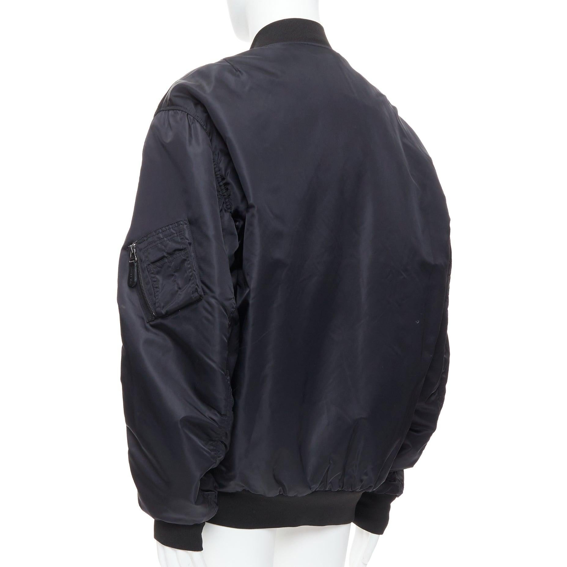YVES SALOMON HOMME brown genuine real fur lined oversized bomber jacket FR46 S 3