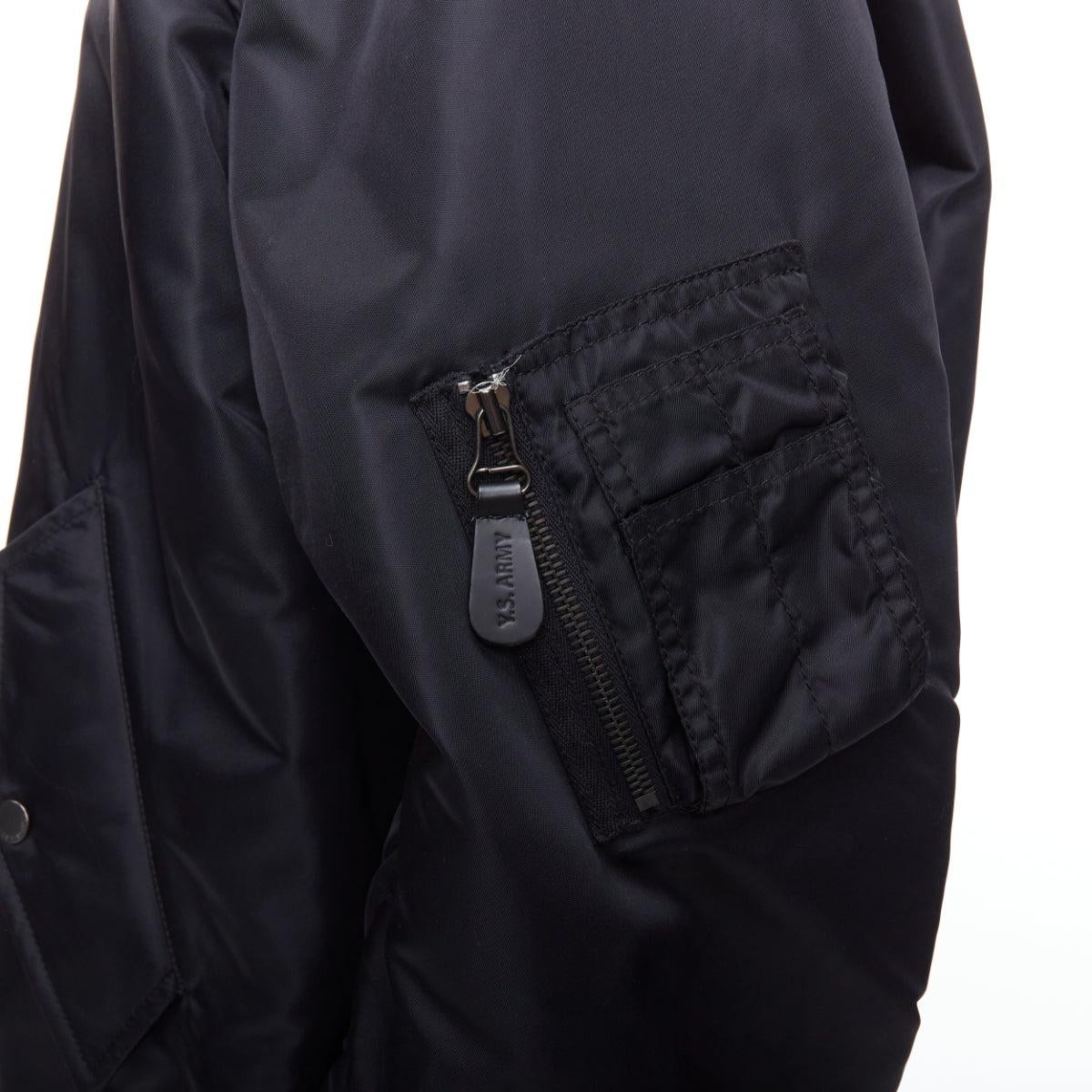 YVES SALOMON HOMME Chaqueta bomber oversize forrada de piel auténtica marrón FR46 S en venta 3