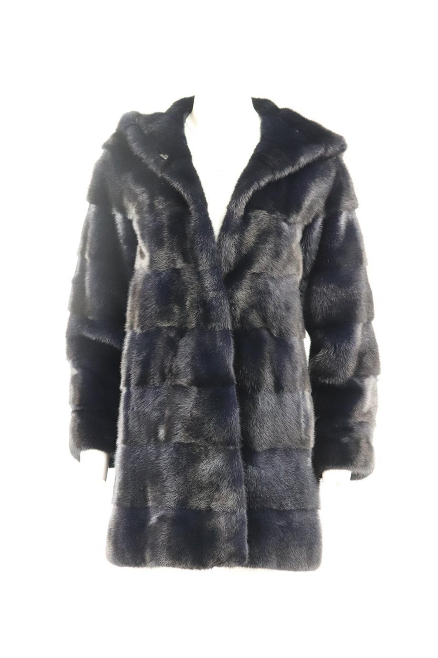 Yves Salomon Hooded Mink Fur Coat Fr 34 Uk 6 For Sale at 1stDibs