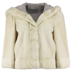 Yves Salomon Hooded Mink Fur Jacket FR 38 UK 10 