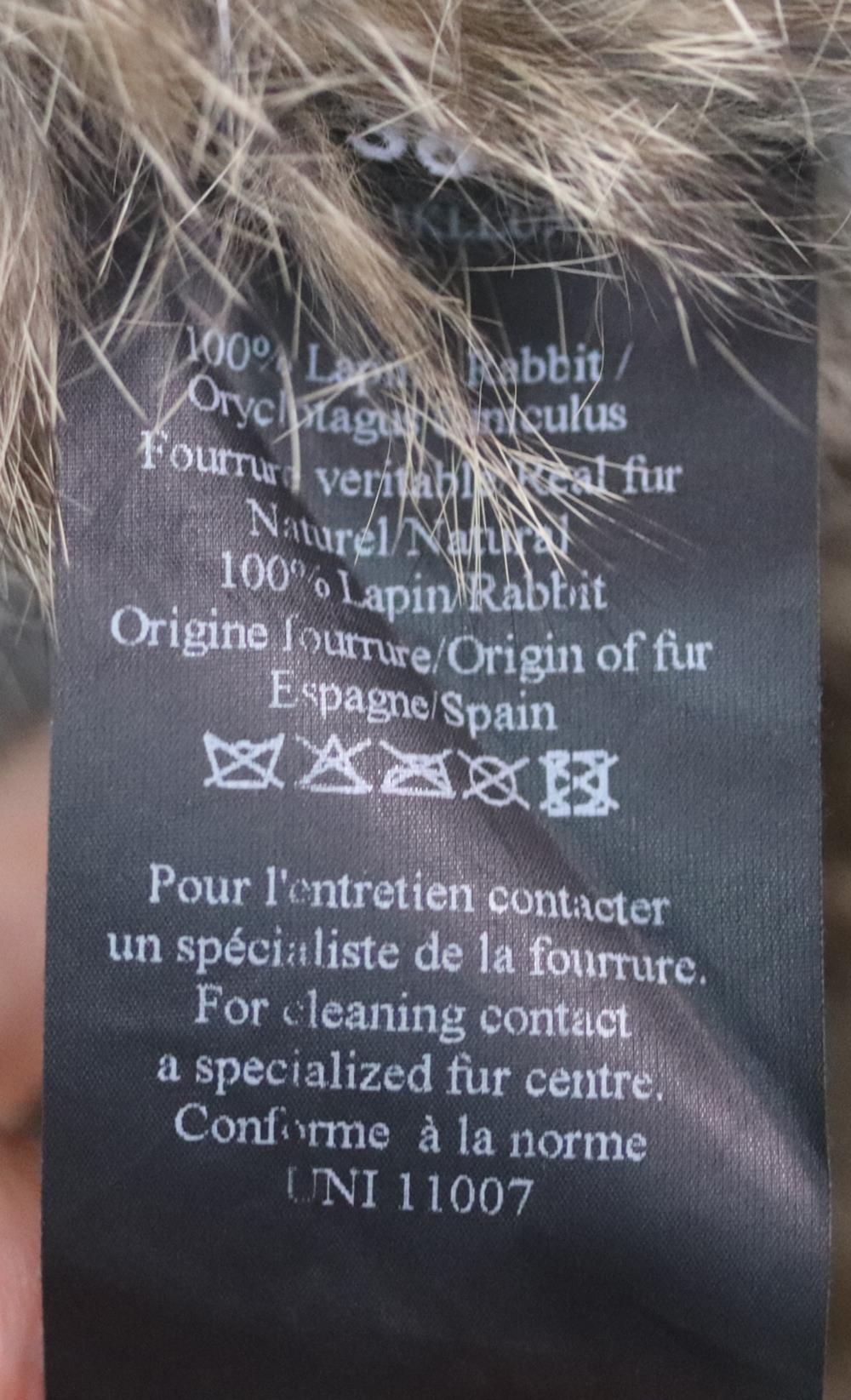 Brown Yves Salomon Knitted Rabbit Fur Gilet