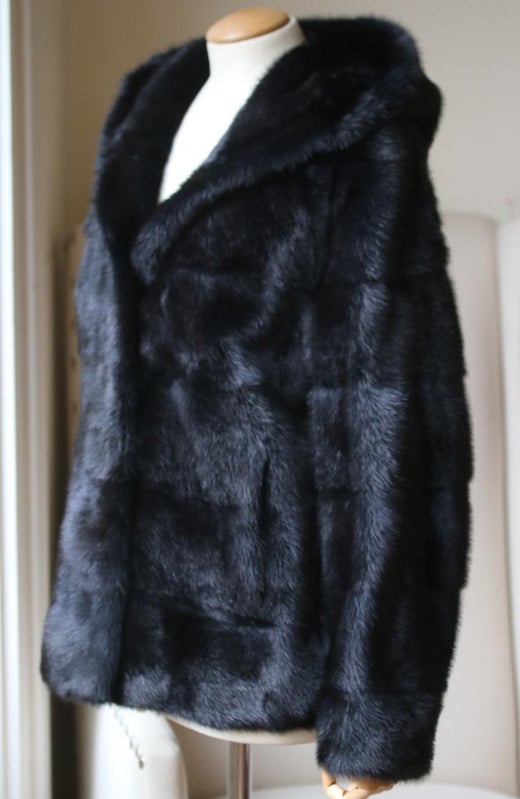 Yves Salomon Mink-Fur Hooded Jacket at 1stDibs | yves salomon mink jacket, yves  salomon fur coat