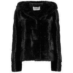Yves Salomon Mink-Fur Hooded Jacket