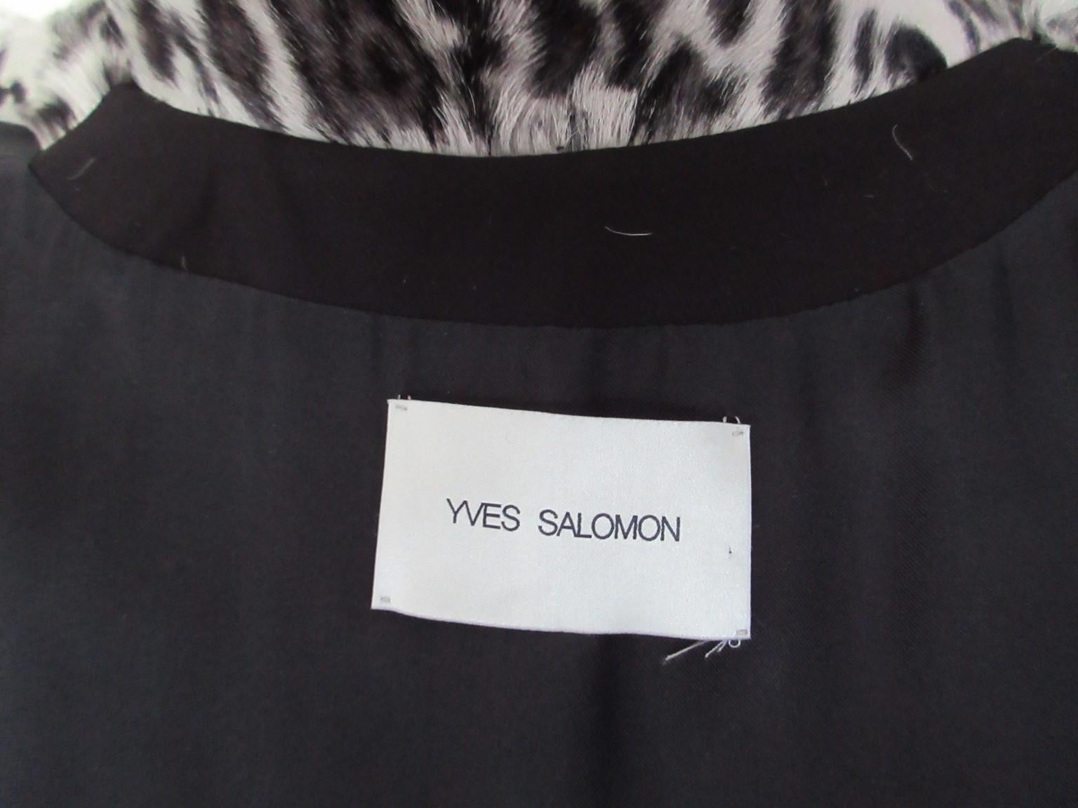 Yves Salomon Paris Leopard Fur Coat  For Sale 2