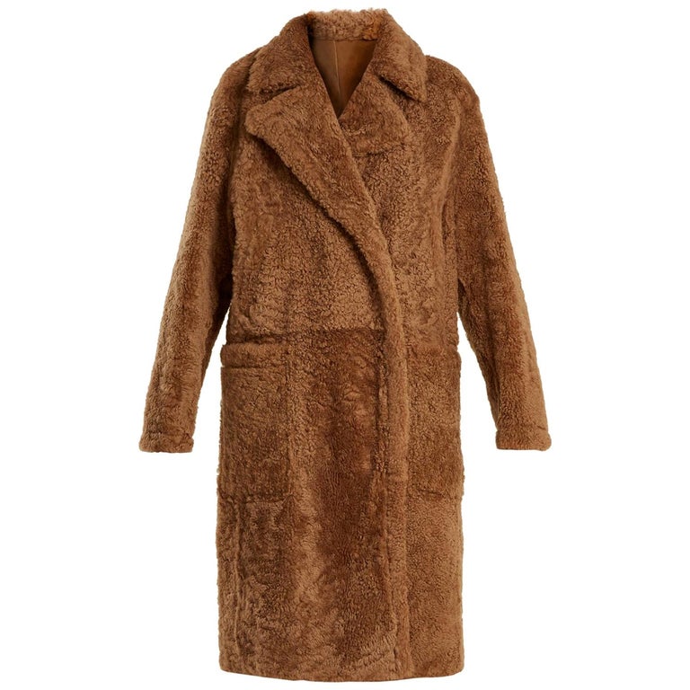 Yves Salomon Peal-Lapel Shearling Coat For Sale at 1stDibs | yves salomon  shearling, yves salomon shearling coat