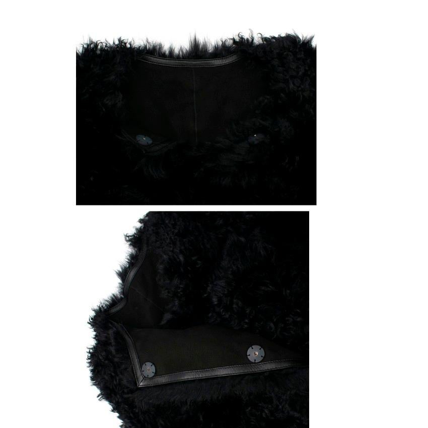 Women's Yves Salomon Reversible Black Shearling & Lambskin Jacket SIZE FR 36 / US 4 For Sale