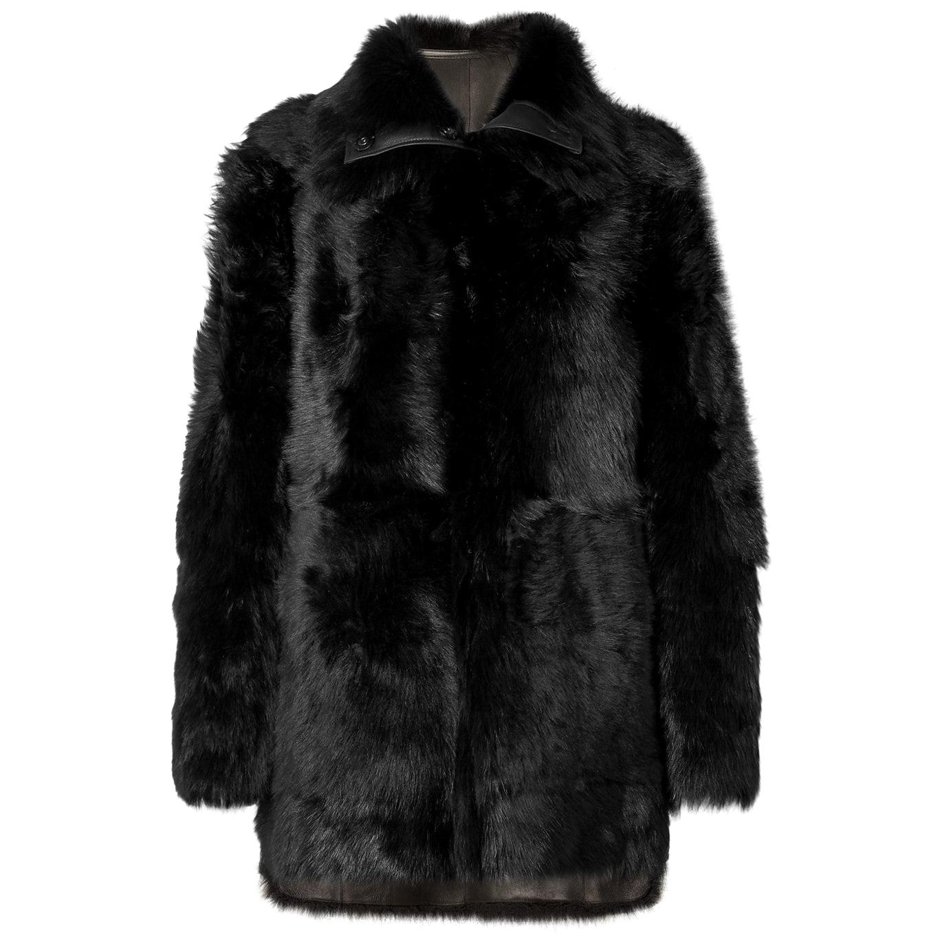 Yves Salomon Belted Shearling Coat For Sale at 1stDibs | yves 