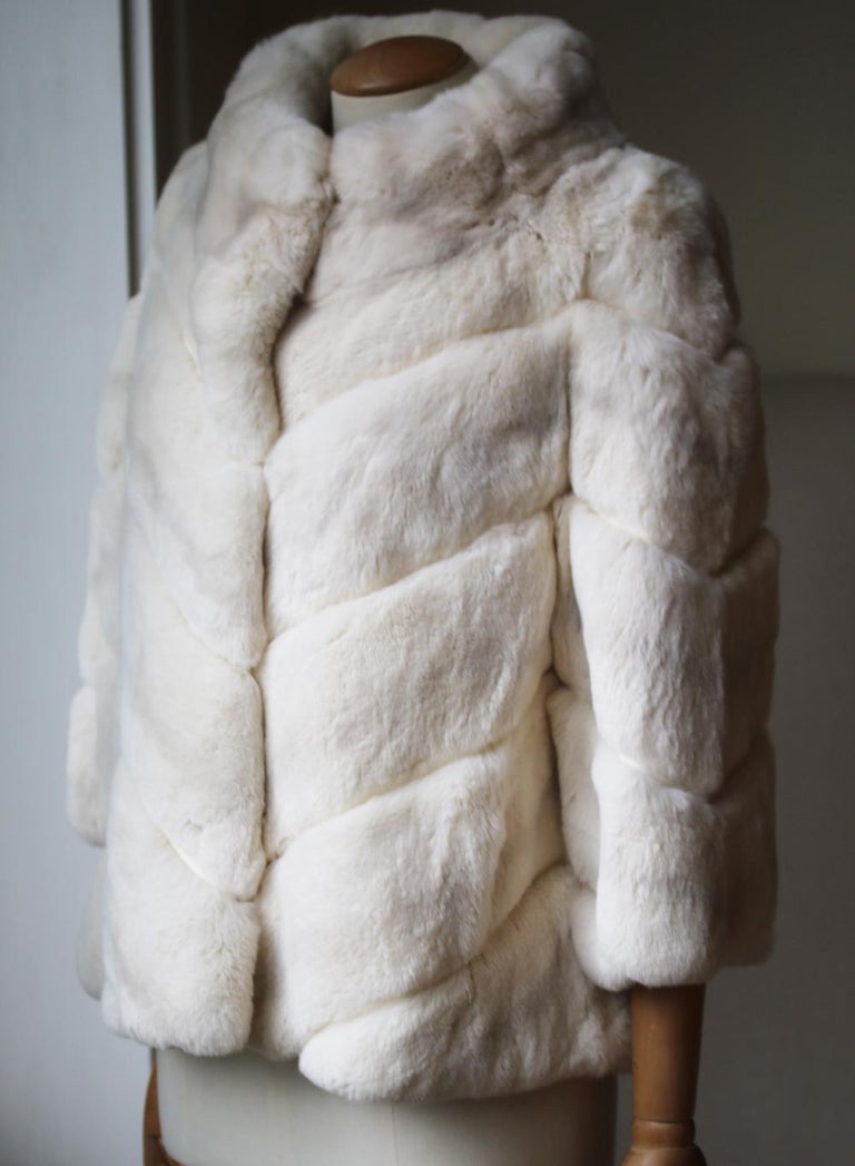 White Rex Rabbit Fur Vest