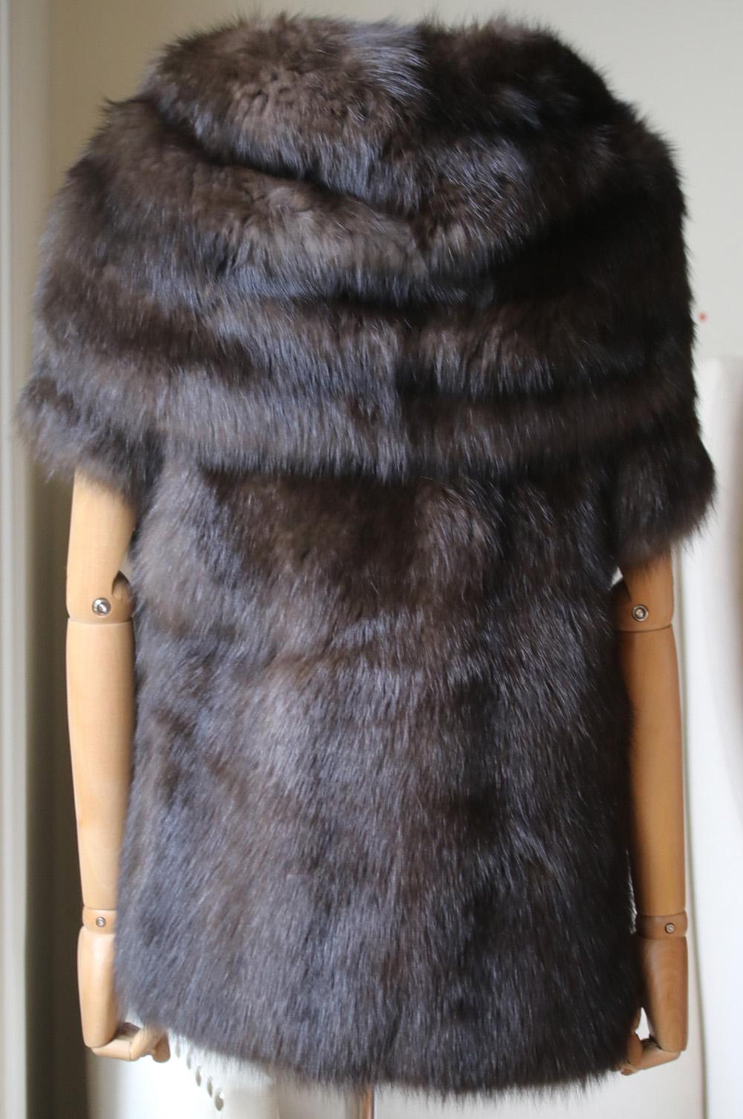 Yves Salomon Sable-Fur Knitted Hooded Jacket For Sale at 1stDibs