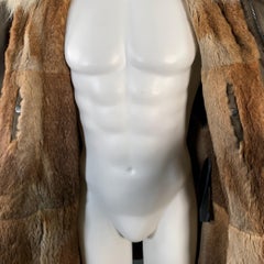 YVES SALOMON Size 36 Green Olive Acrylic Blend Fur Hooded Coat