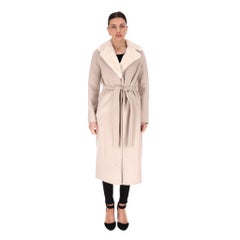 Yves Salomon Wool & Cashmere Coat With Lamb Shearling Collar