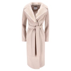 Yves Salomon Mantel aus Wolle und Kaschmir mit Lamm-Shearling-Kragen
