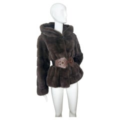 Yves Solomon brown mink coat