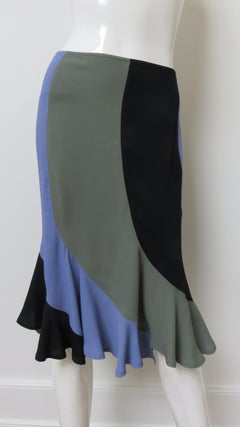 Yves St Laurent - Jupe sirène colorée